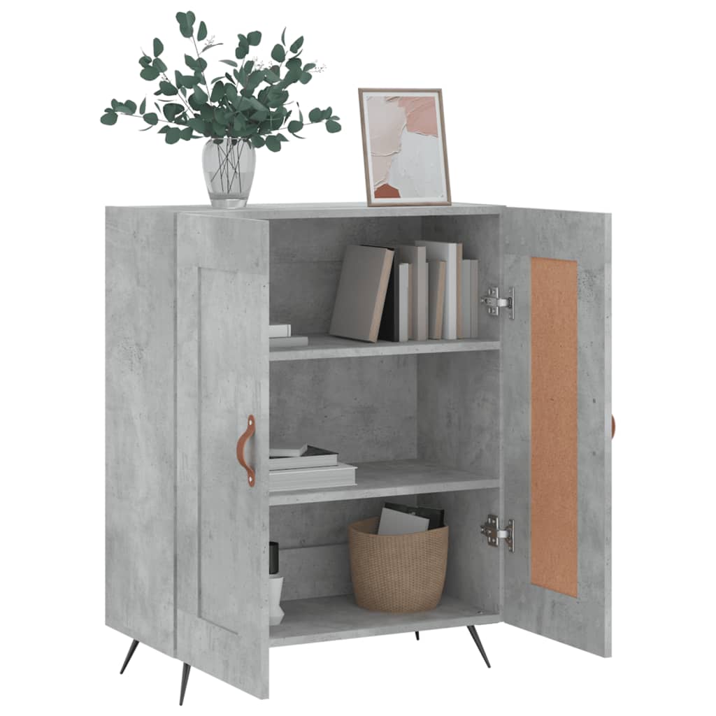 vidaXL Dressoir 69,5x34x90 cm bewerkt hout hoogglans wit