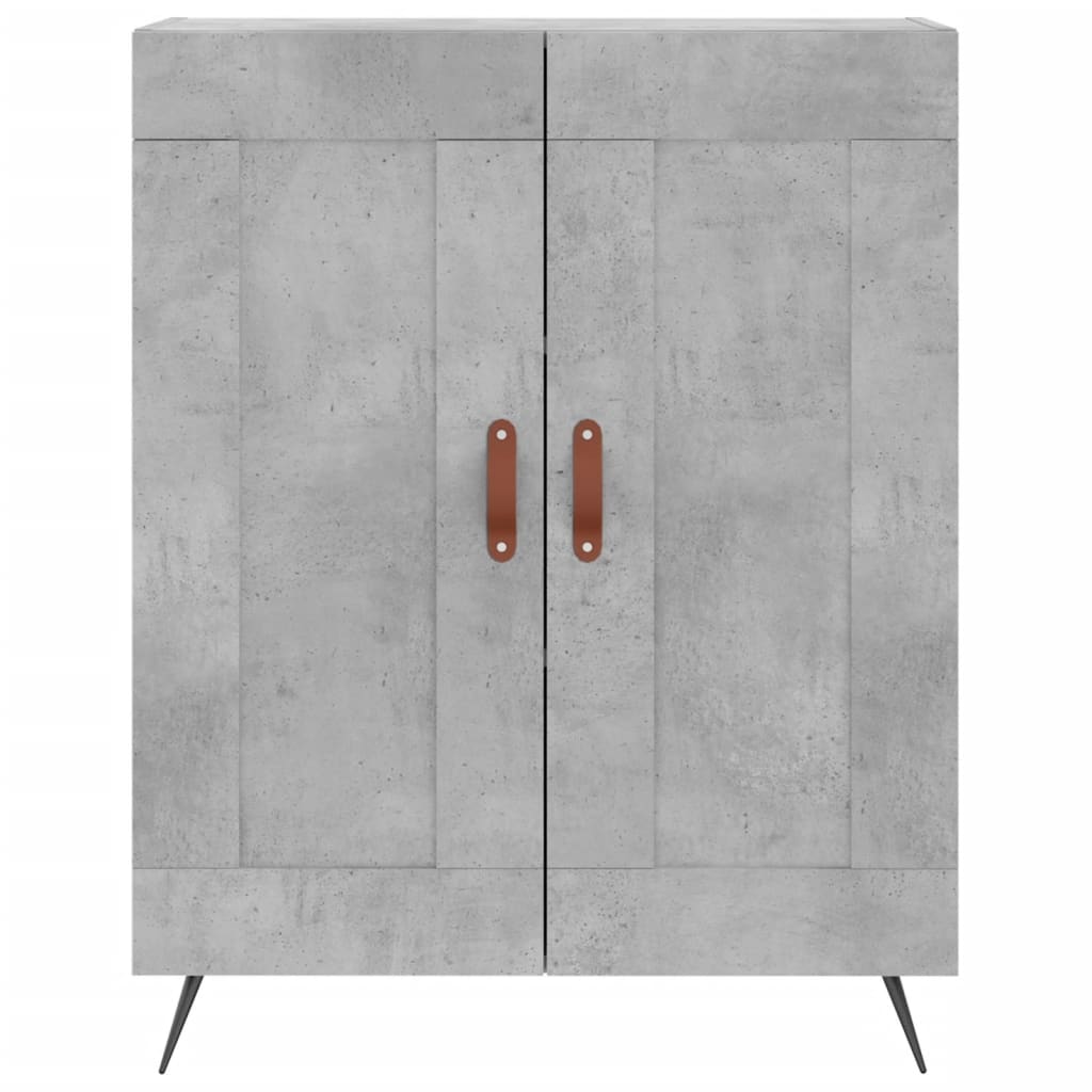 vidaXL Dressoir 69,5x34x90 cm bewerkt hout hoogglans wit