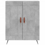 vidaXL Dressoir 69,5x34x90 cm bewerkt hout hoogglans wit