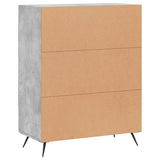 vidaXL Dressoir 69,5x34x90 cm bewerkt hout hoogglans wit