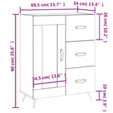vidaXL Sideboard 69.5x34x90 cm Engineered Wood White