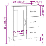 vidaXL Sideboard 69.5x34x90 cm Engineered Wood White
