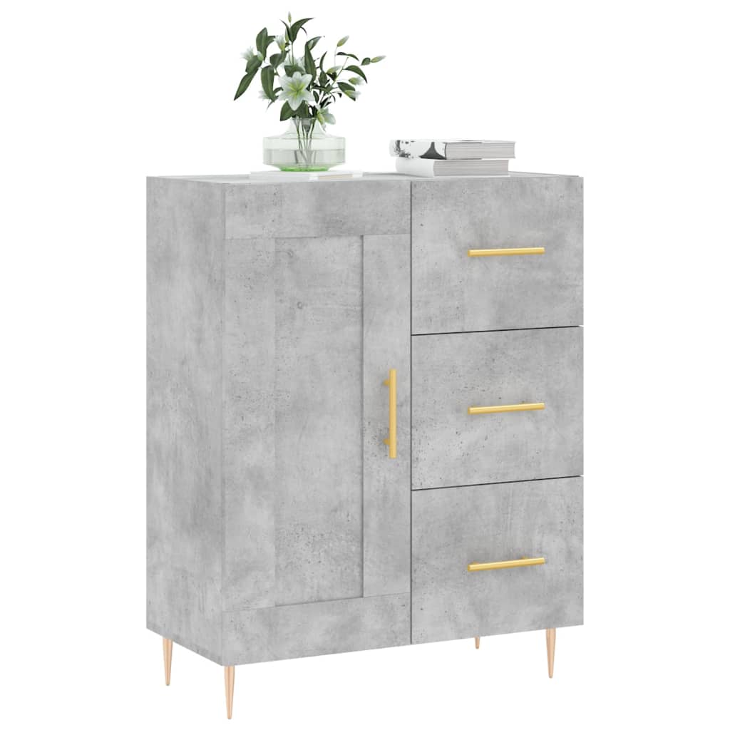 vidaXL Sideboard 69.5x34x90 cm engineered wood concrete grey