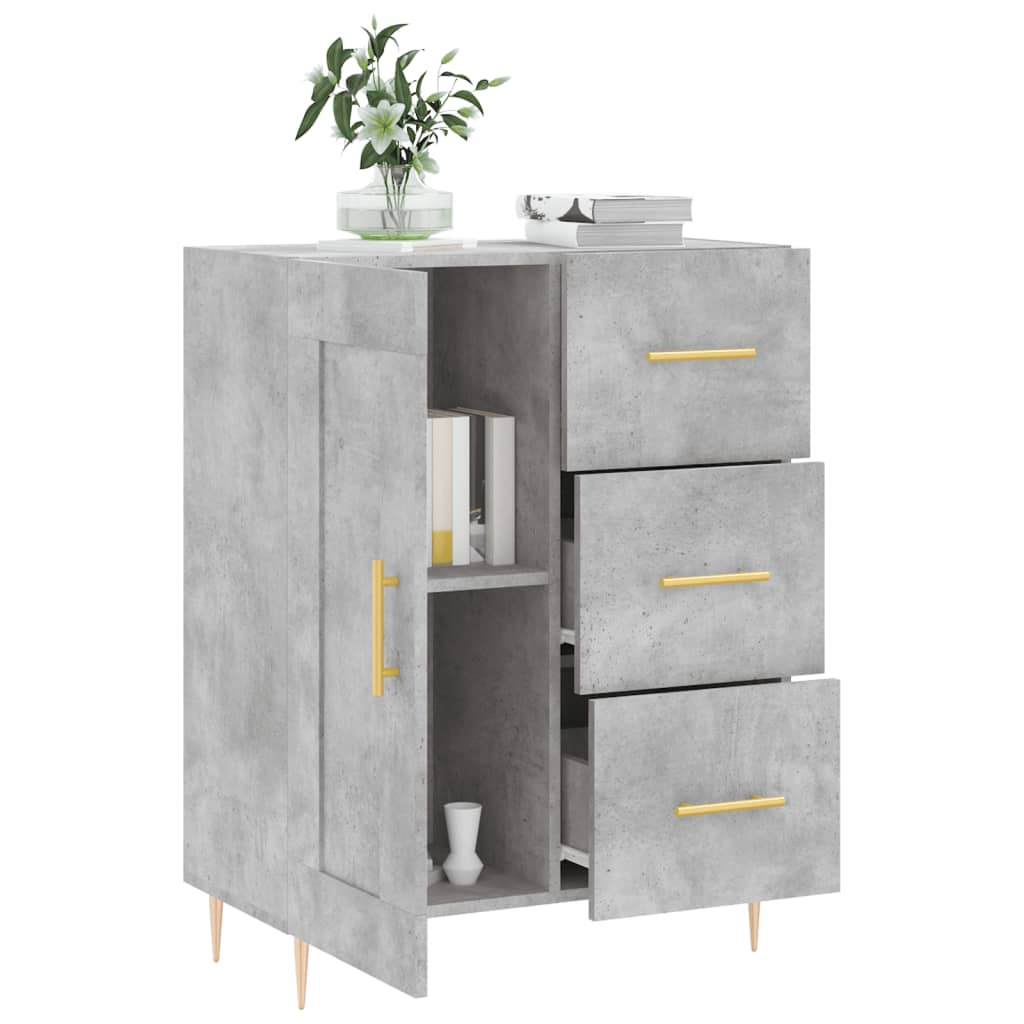 vidaXL Sideboard 69.5x34x90 cm engineered wood concrete grey