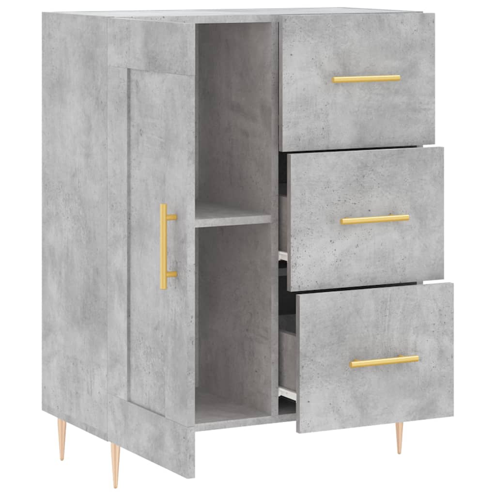 vidaXL Sideboard 69.5x34x90 cm engineered wood concrete grey