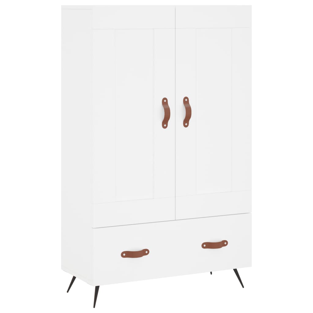 vidaXL Hoge kast 69,5x31x115 cm bewerkt hout wit