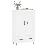 vidaXL Hoge kast 69,5x31x115 cm bewerkt hout wit
