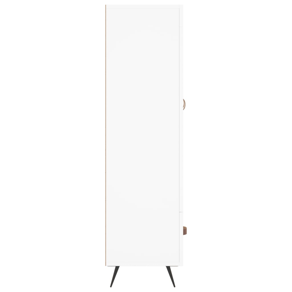 vidaXL Hoge kast 69,5x31x115 cm bewerkt hout wit