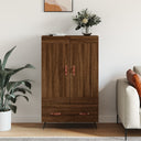 vidaXL Hoge kast 69,5x31x115 cm bewerkt hout wit