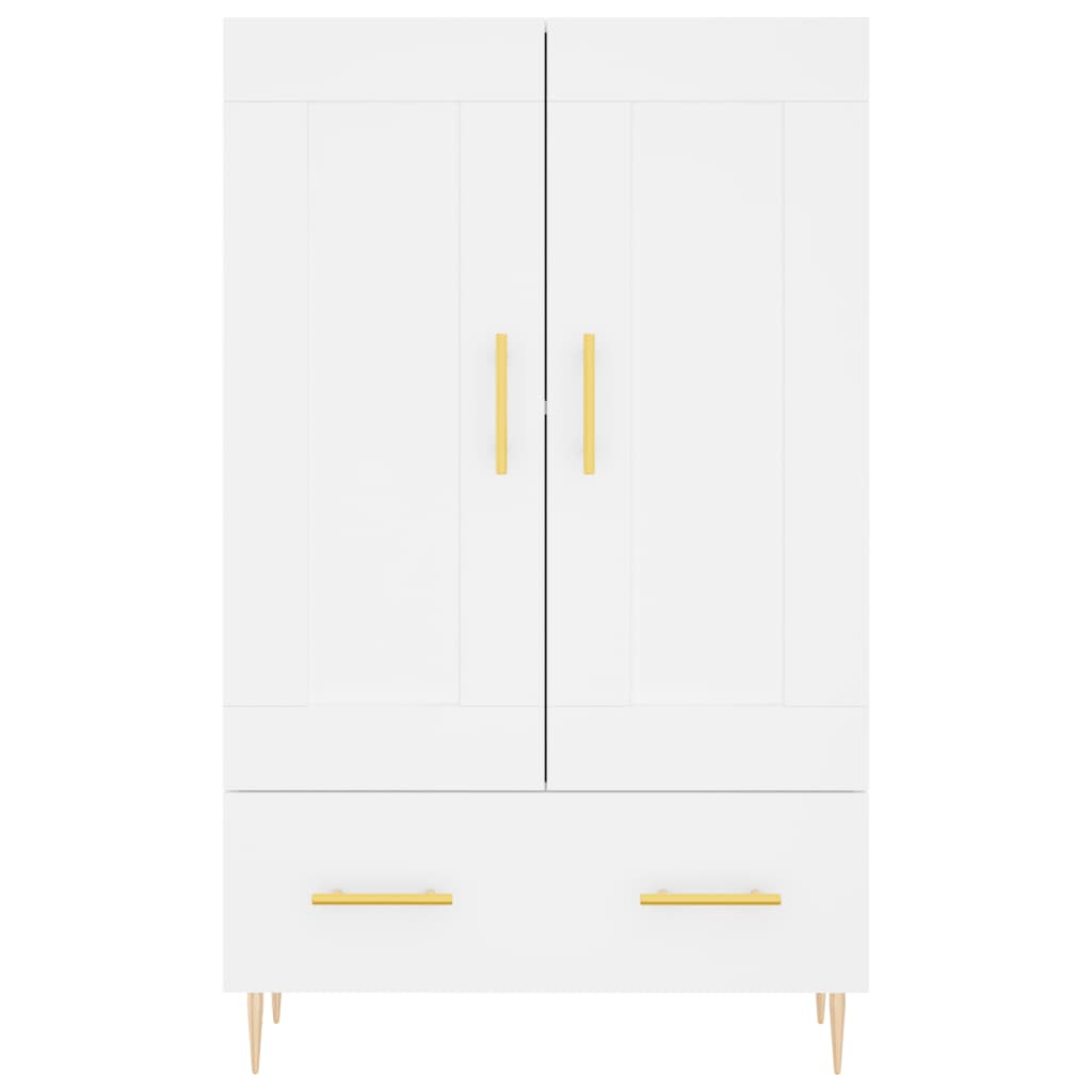 vidaXL Hoge kast 69,5x31x115 cm bewerkt hout wit