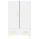vidaXL Hoge kast 69,5x31x115 cm bewerkt hout wit