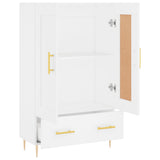 vidaXL Hoge kast 69,5x31x115 cm bewerkt hout wit