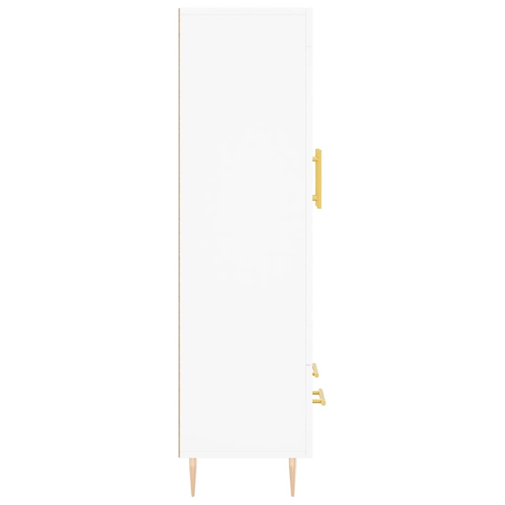 vidaXL Hoge kast 69,5x31x115 cm bewerkt hout wit