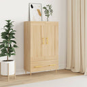 vidaXL Hoge kast 69,5x31x115 cm bewerkt hout wit