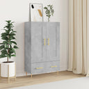 vidaXL Hoge kast 69,5x31x115 cm bewerkt hout wit