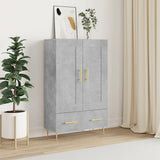 vidaXL Hoge kast 69,5x31x115 cm bewerkt hout wit