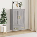 vidaXL Hoge kast 69,5x31x115 cm bewerkt hout wit