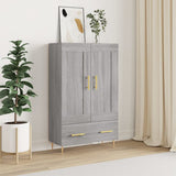 vidaXL Hoge kast 69,5x31x115 cm bewerkt hout wit