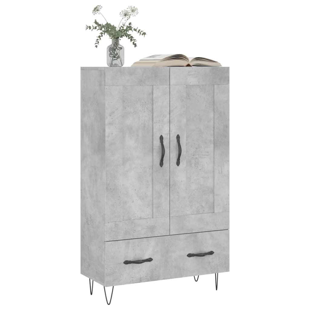 vidaXL Hoge kast 69,5x31x115 cm bewerkt hout wit