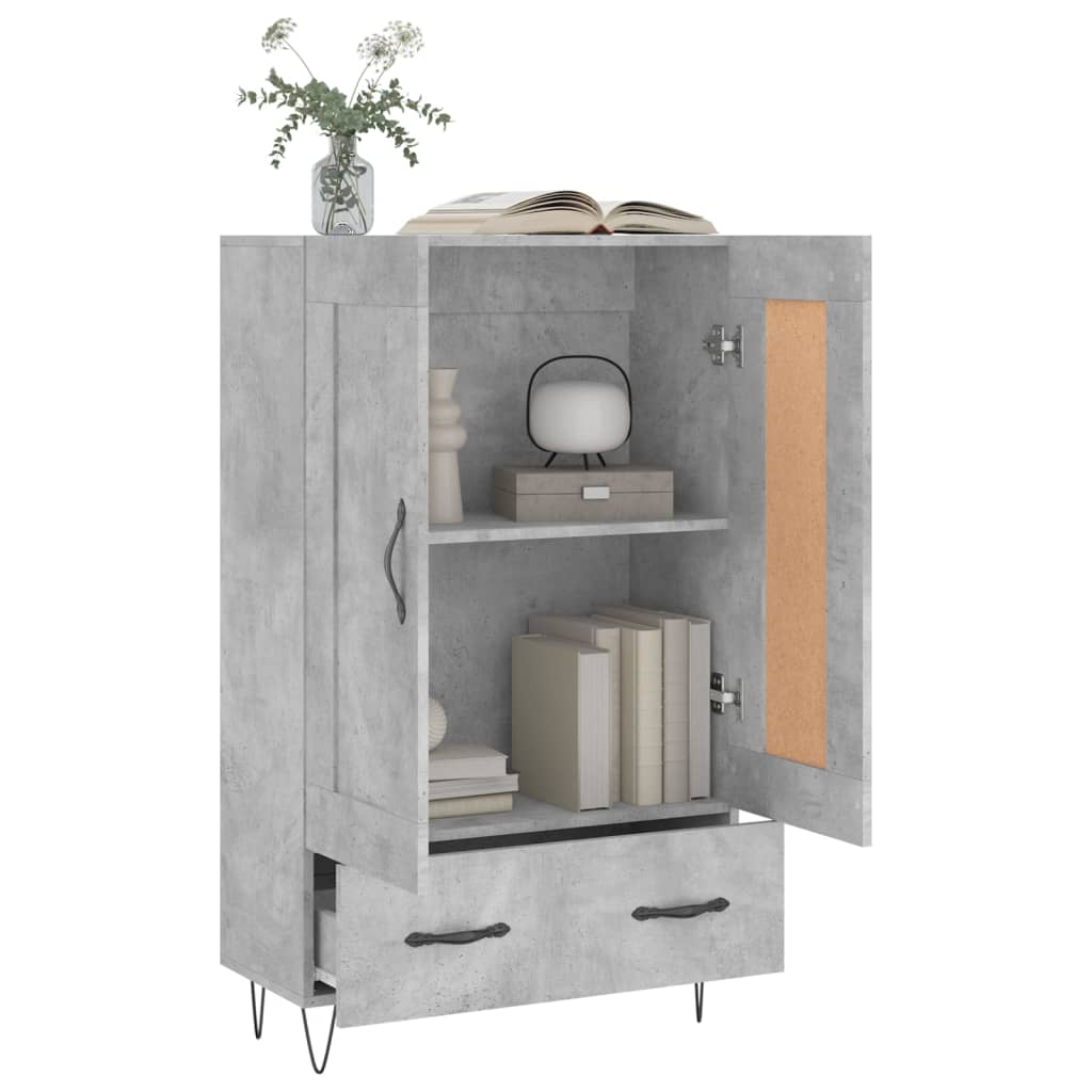vidaXL Hoge kast 69,5x31x115 cm bewerkt hout wit