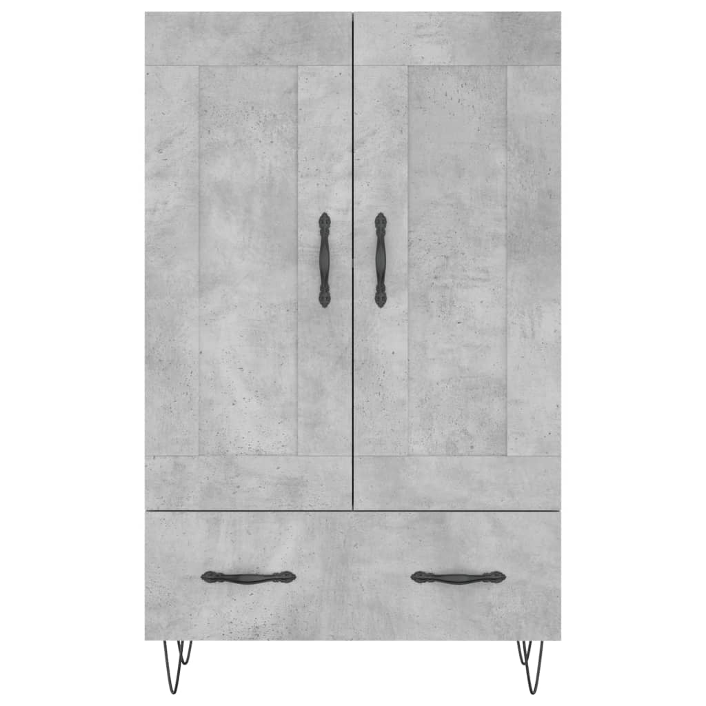 vidaXL Hoge kast 69,5x31x115 cm bewerkt hout wit