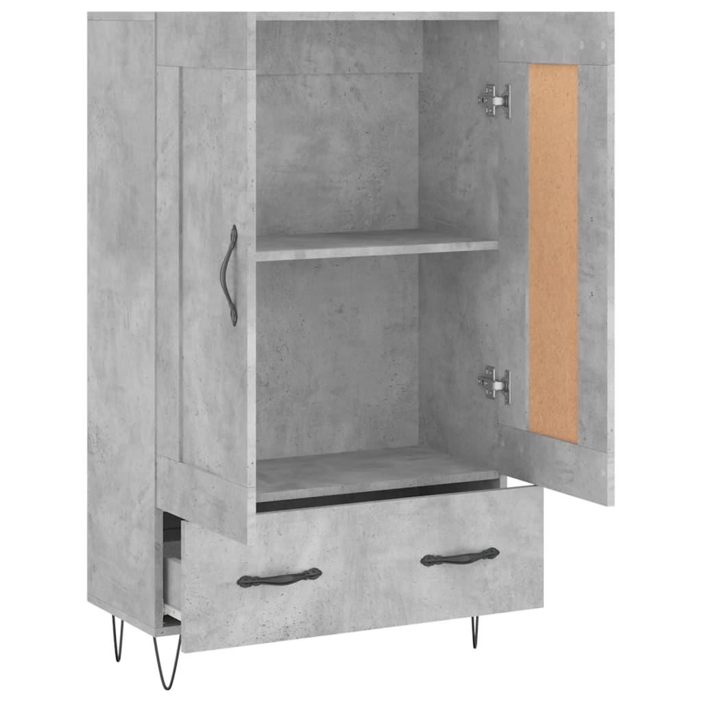 vidaXL Hoge kast 69,5x31x115 cm bewerkt hout wit