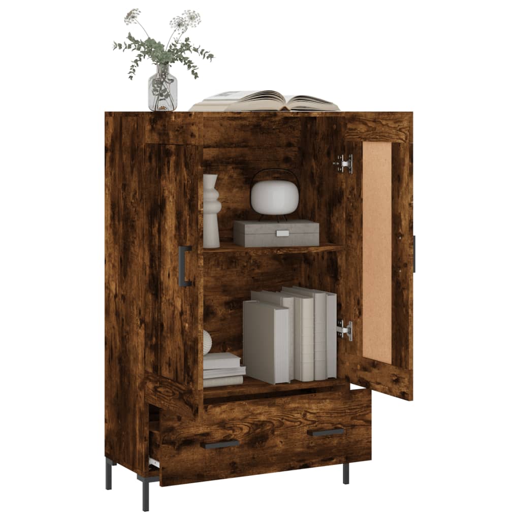 vidaXL Hoge kast 69,5x31x115 cm bewerkt hout wit