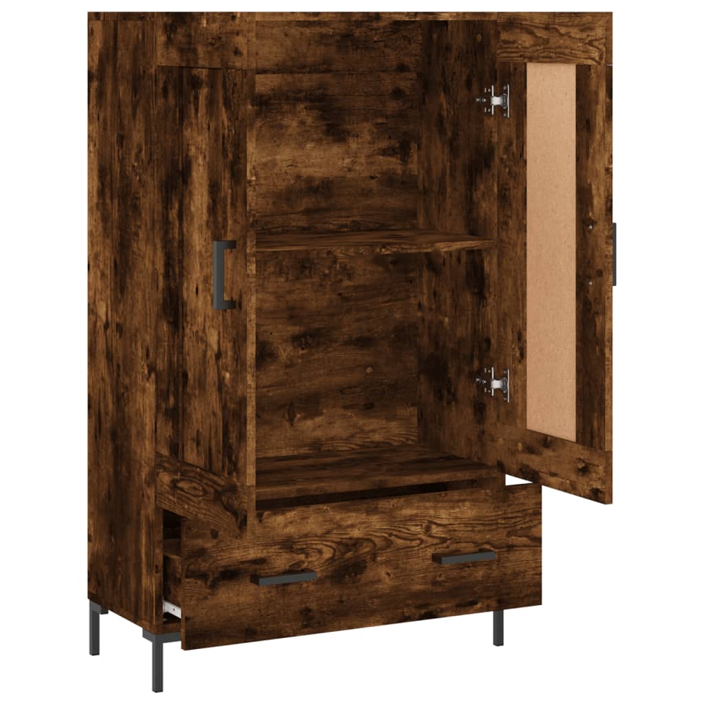 vidaXL Hoge kast 69,5x31x115 cm bewerkt hout wit