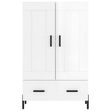 vidaXL Hoge kast 69,5x31x115 cm bewerkt hout wit