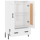 vidaXL Hoge kast 69,5x31x115 cm bewerkt hout wit