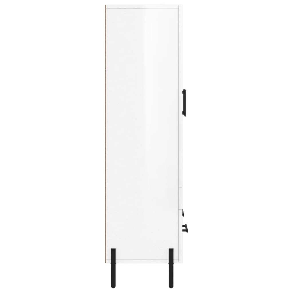 vidaXL Hoge kast 69,5x31x115 cm bewerkt hout wit