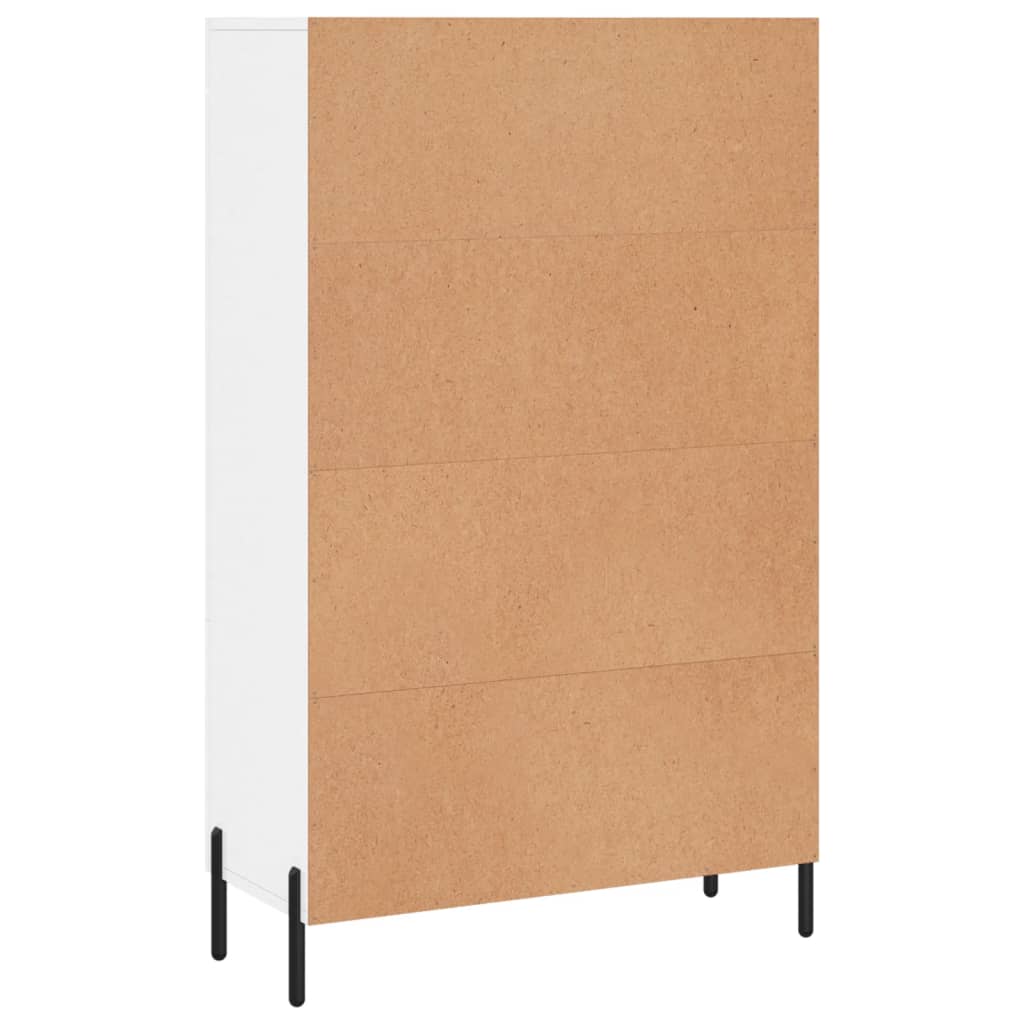 vidaXL Hoge kast 69,5x31x115 cm bewerkt hout wit