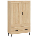 vidaXL Hoge kast 69,5x31x115 cm bewerkt hout wit