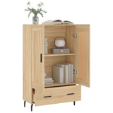 vidaXL Hoge kast 69,5x31x115 cm bewerkt hout wit