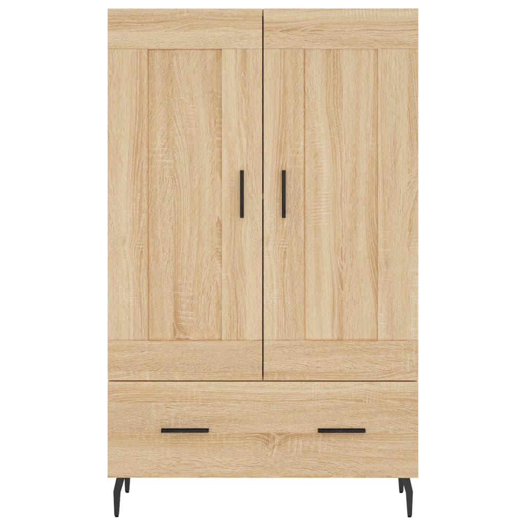 vidaXL Hoge kast 69,5x31x115 cm bewerkt hout wit