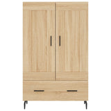 vidaXL Hoge kast 69,5x31x115 cm bewerkt hout wit