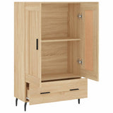 vidaXL Hoge kast 69,5x31x115 cm bewerkt hout wit