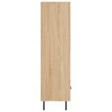 vidaXL Hoge kast 69,5x31x115 cm bewerkt hout wit