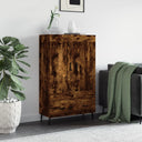 vidaXL Hoge kast 69,5x31x115 cm bewerkt hout wit