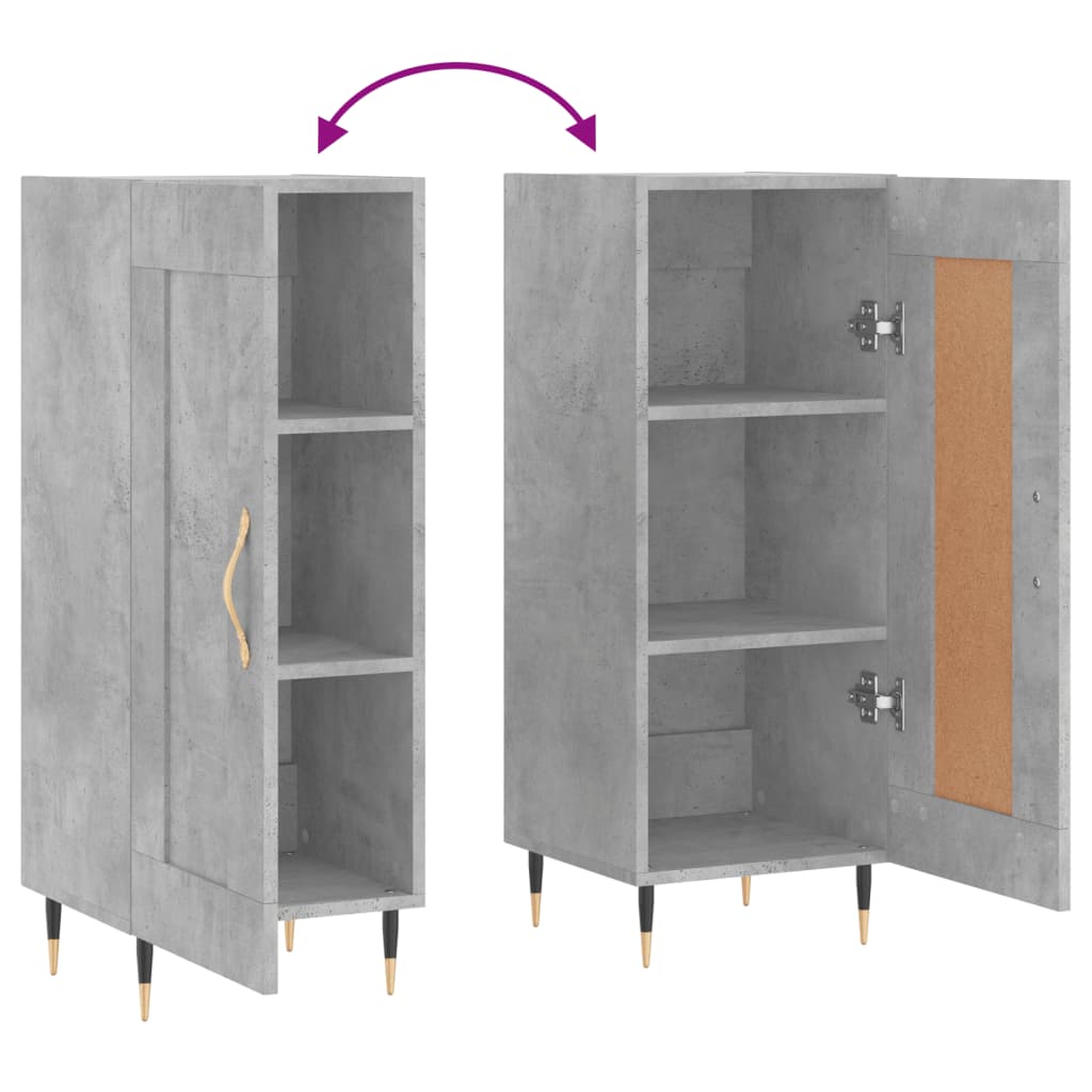 vidaXL Dressoir 34,5x34x90 cm bewerkt hout wit