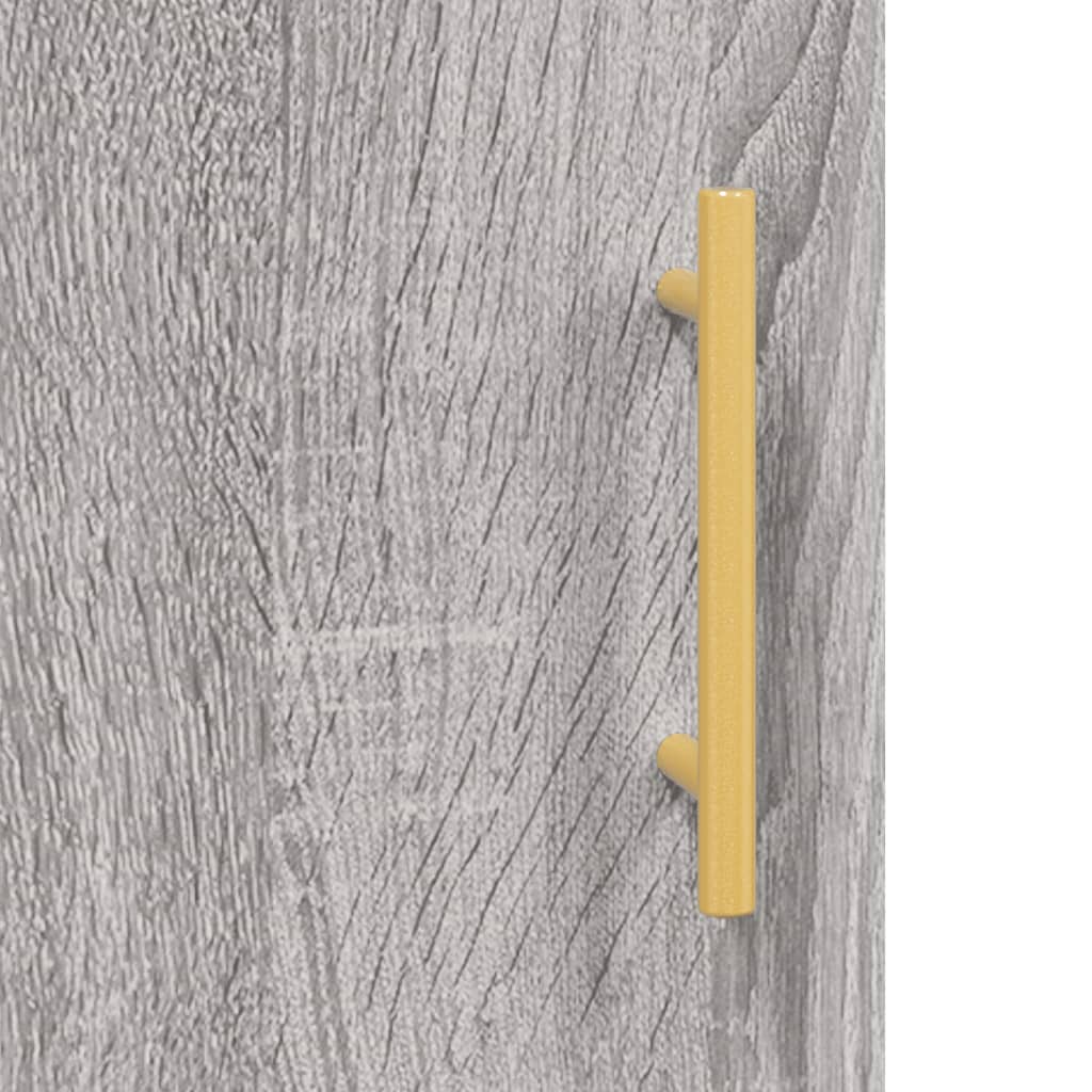vidaXL Dressoir 34,5x34x90 cm bewerkt hout betongrijs