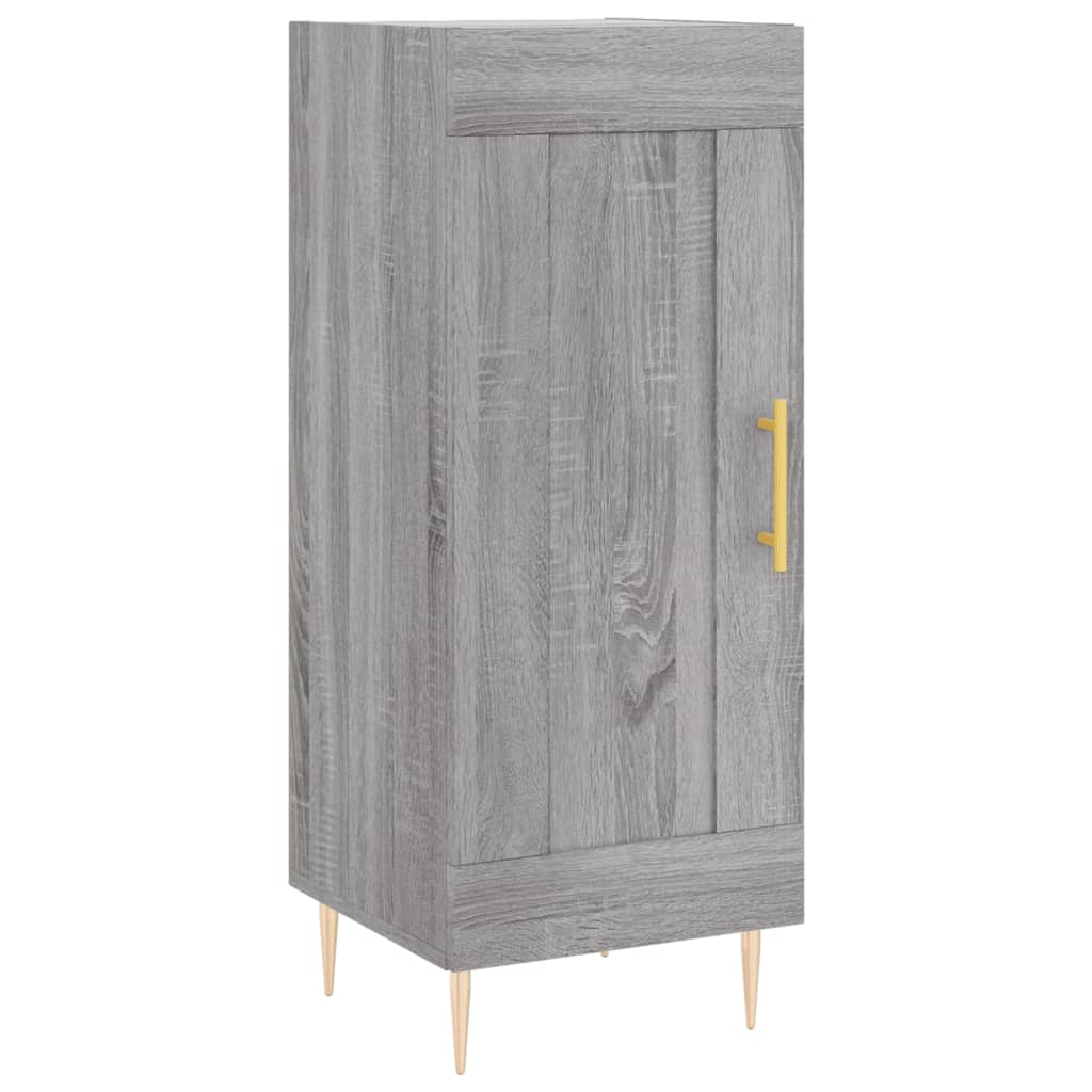vidaXL Dressoir 34,5x34x90 cm bewerkt hout betongrijs