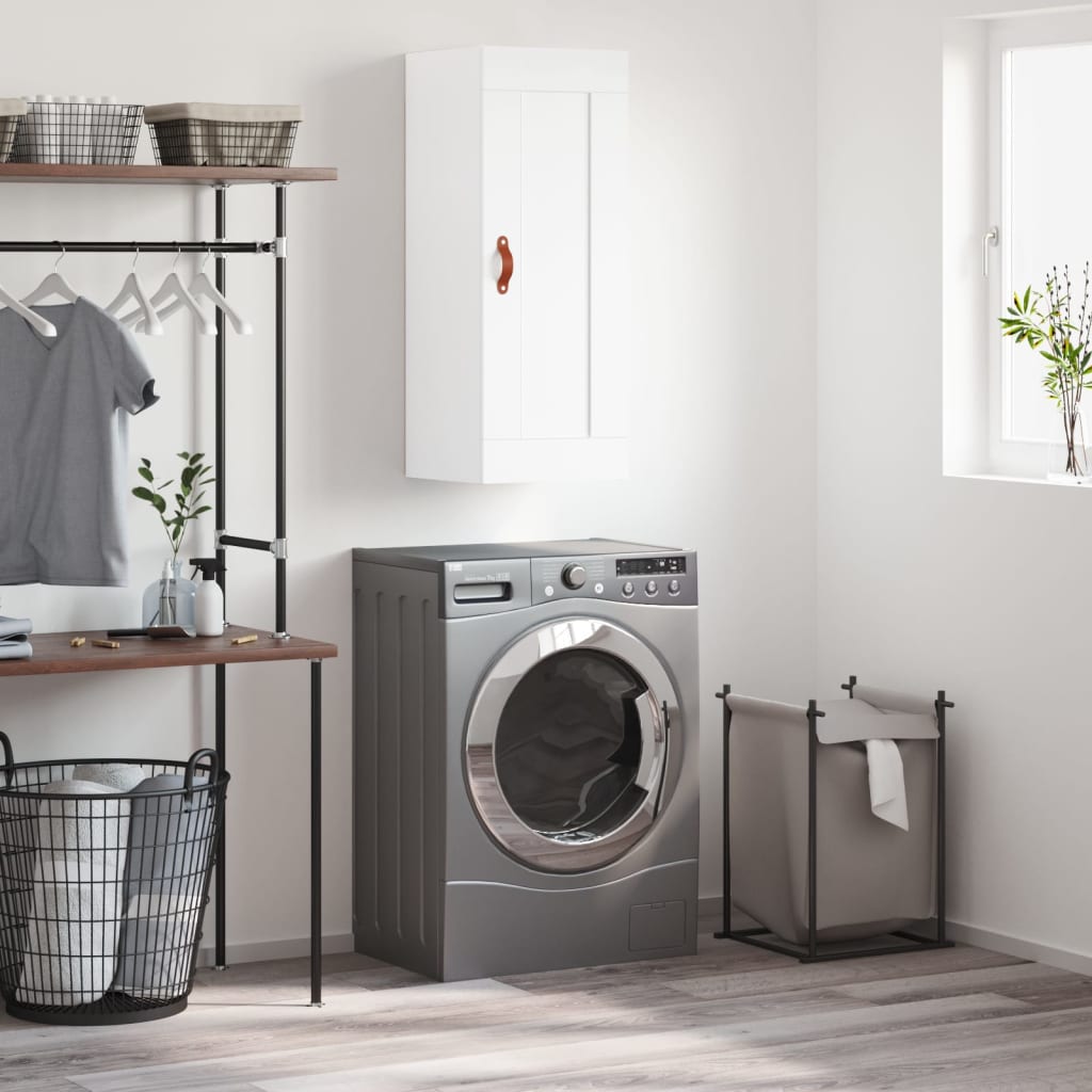 vidaXL Wall Cabinet 34.5x34x90 cm Engineered Wood White