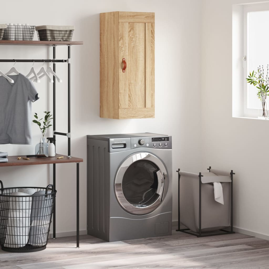 vidaXL Wall Cabinet 34.5x34x90 cm Engineered Wood White