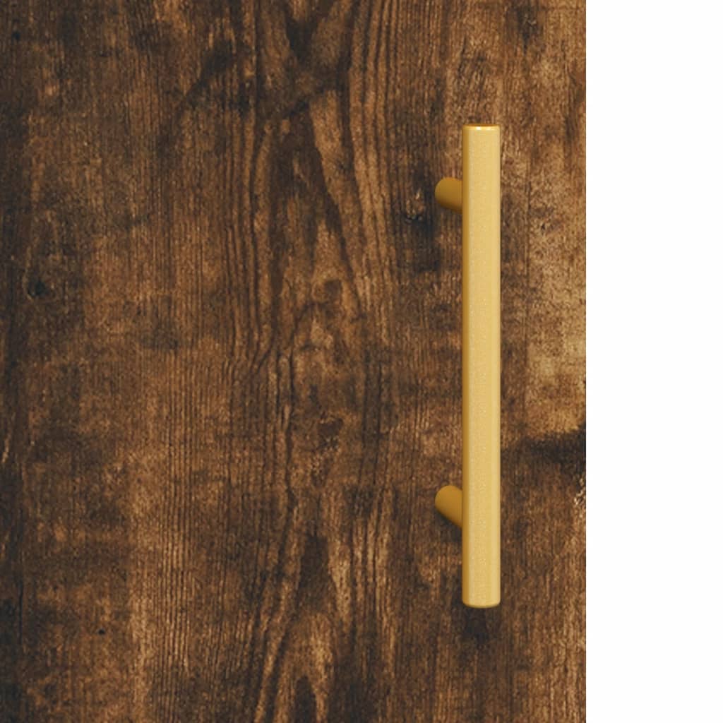 vidaXL Wandkast 34,5x34x90 cm bewerkt hout gerookt eikenkleurig