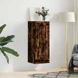 vidaXL Wandkast 34,5x34x90 cm bewerkt hout gerookt eikenkleurig