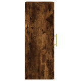 vidaXL Wandkast 34,5x34x90 cm bewerkt hout gerookt eikenkleurig