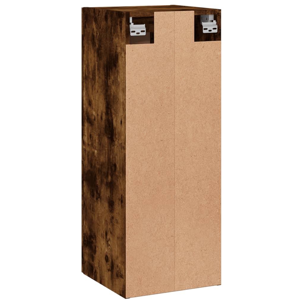 vidaXL Wandkast 34,5x34x90 cm bewerkt hout gerookt eikenkleurig