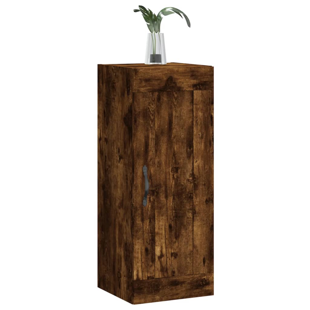 vidaXL Wandkast 34,5x34x90 cm bewerkt hout hoogglans wit