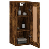 vidaXL Wandkast 34,5x34x90 cm bewerkt hout hoogglans wit
